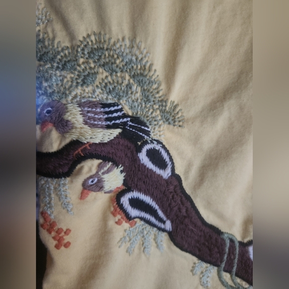 Yellow Summer Open Top With Embroidery Sz Med/Lg - Picture 8 of 12